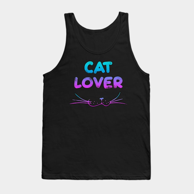 Cat Lover - Purple Tank Top by Scailaret